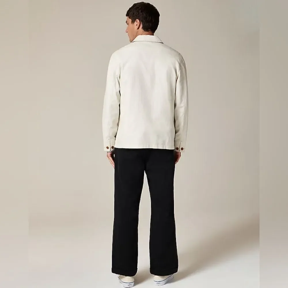 NWT J CREW Cotton-linen blend chore jacket in Pale Canvas